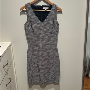 Banana Republic Black and White Textured Dress